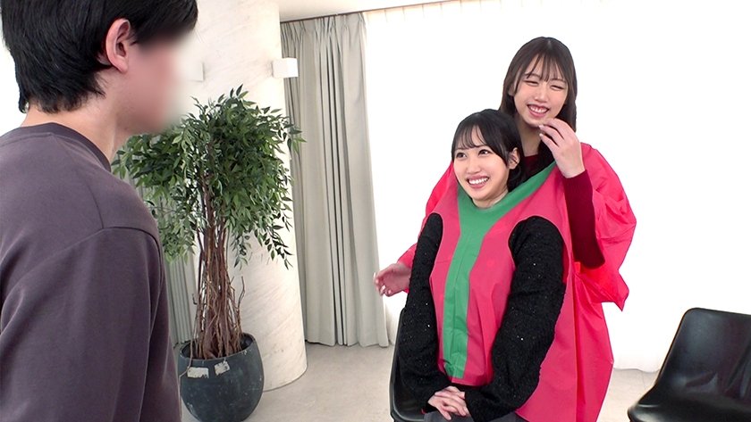 仲良し女子大生2人組がきゃぴきゃぴ超密着二人羽織で協力プレイ！令和の新感覚ゲームに挑戦！制限時間以内にフル勃起男子をイカせることができたら賞金GET！！失敗したらW即ハメ中出し！！14枚目