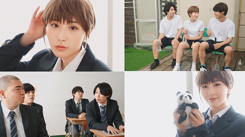 水を被るとHカップ爆乳女になっちゃう体質の転校生と1/2なスクールライフ 北野未奈1枚目