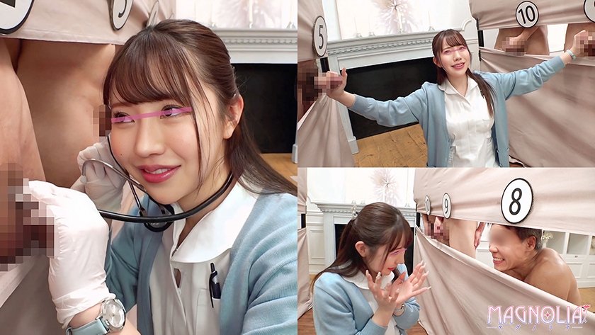 『心優しいナースがズラりと並んだチ○ポから手コキで担当患者のチ○ポ当てに挑戦！！』極上BODYナースが立ち並ぶ数多のチ○ポを触診検査…からの突然のデカチンぶっこみで「ダメ！ダメ！」連呼の本気絶頂中出し交尾！【街角素人モニタリング♯ひなこ♯24歳】10枚目