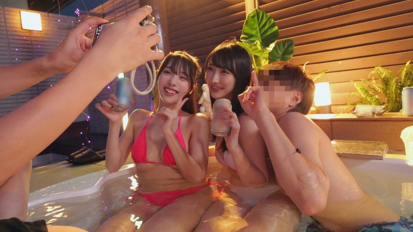 【リゾートプールで乱痴気騒ぎ】顔面偏差値80超えセクシー巨乳お姉さんと飲みまくりヤリまくり中出しぶっかけパコパコパーティin沖縄4枚目