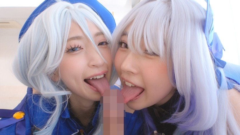 低身長ちっぱい甘サド♪レイヤーたちのM男カメコを沼らせる極上のW痴女ハーレム 冬愛ことね 皆月ひかる18枚目