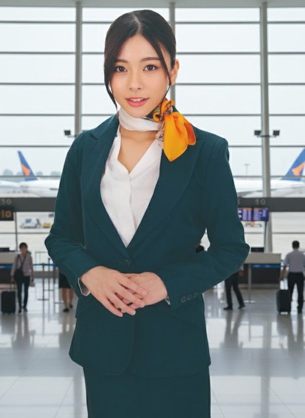 大手航空会社のキャビンアテンダントと童貞君が黒パンスト直穿き素股で超発情！？黒パンスト越しの童貞デカチン先っぽ3cm挿入！敏感なオマ○コの入り口をグリグリされて奥まで挿れて欲しくなっちゃったCAさんが生ズボッ筆おろし//優しくも腰振るガニ股騎乗位で連続仰け反りイキ！！ こなつさん あずささん1枚目