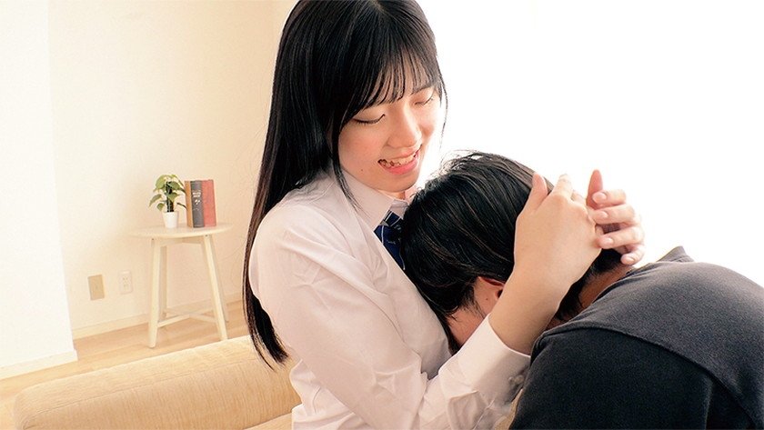 超ニコニコで優しそうな笑顔のバブみある制服少女が挑戦！？おっぱいチューチュー吸わせておち○ぽをよちよち甘やかし射精させる授乳手コキ&連続中出し筆下ろしSEX みこちゃん あかりちゃん7枚目