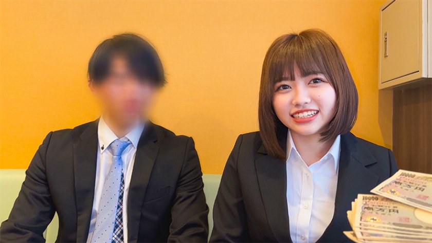 素人男女モニタリングAV！出張先のホテルで上司と部下が相部屋チャレンジ！あんちゃんとうるはちゃん2枚目