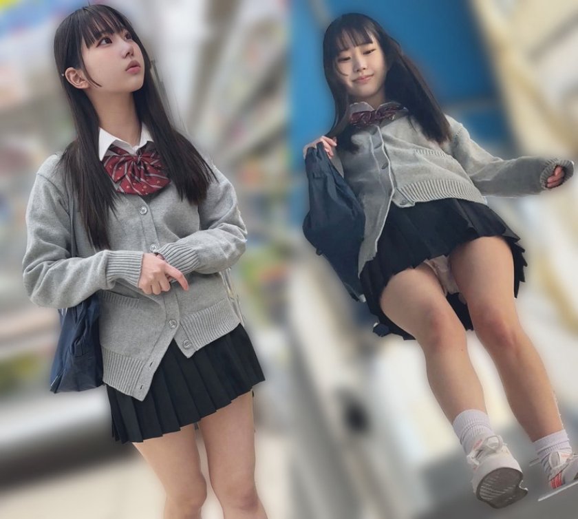 街中ミニスカ観察 パンティワカメちゃん状態の学生2名 TちゃんとAちゃん7枚目