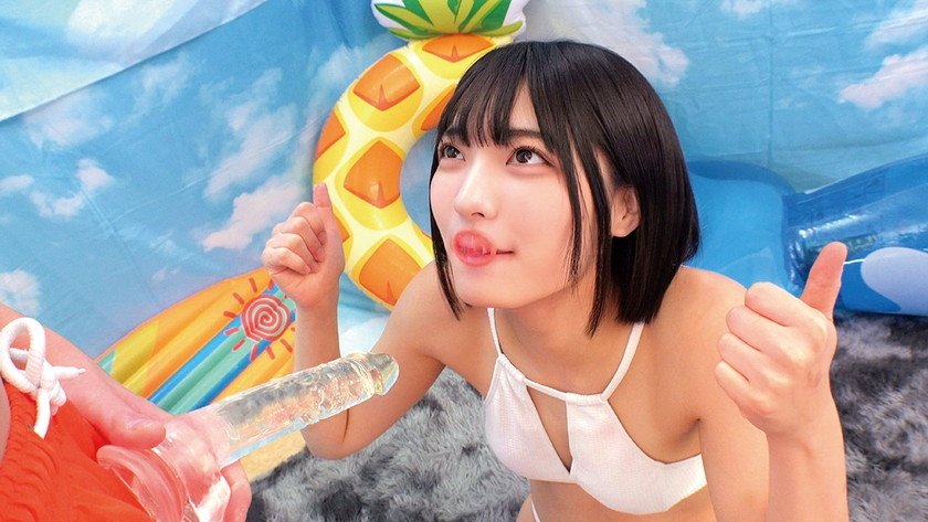 ビキニ姿が眩しい水着ギャルが【お口だけでコンドーム装着】 ノーハンドでデカチンを咥えた彼有りビキニギャルのオマ○コから恥ずかし汁が水着を越えて溢れ出す！！口の中でドンドン大きくなる極太ペニス…「下のお口にも入れてほしいかも(/ω\)」開放的なサマーGALはエチエチ欲しくなって何度も連発ナマ中出しSP//1枚目