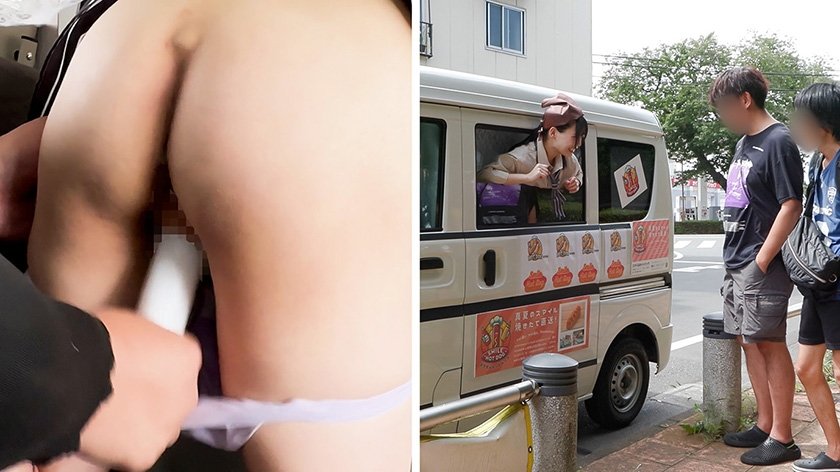 人気 AV 女優が挑戦！イカサレ屋台の中で 潮吹きながらホットドッグ売ってください！ 逢月ひまり1枚目