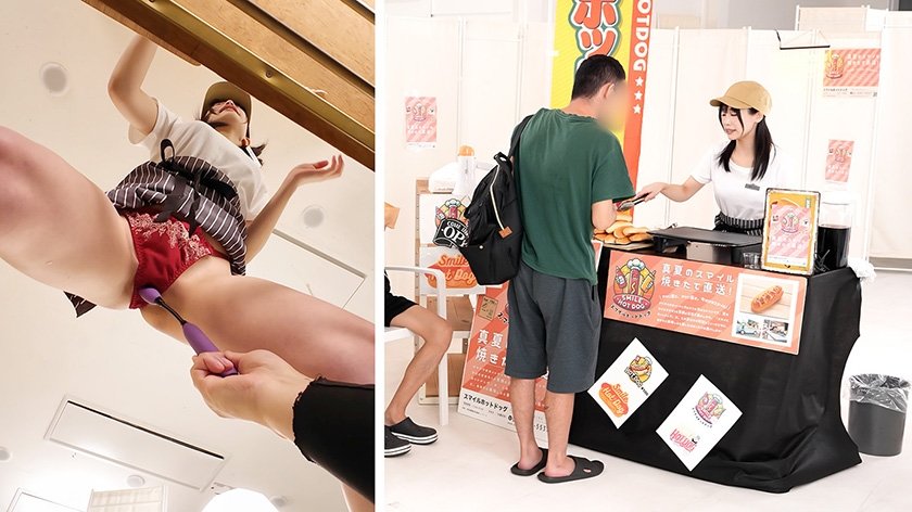 【配信限定】人気 AV 女優が挑戦！商業スペースでイカサレホットドッグ販売！ 逢月ひまり 小坂ひまり7枚目