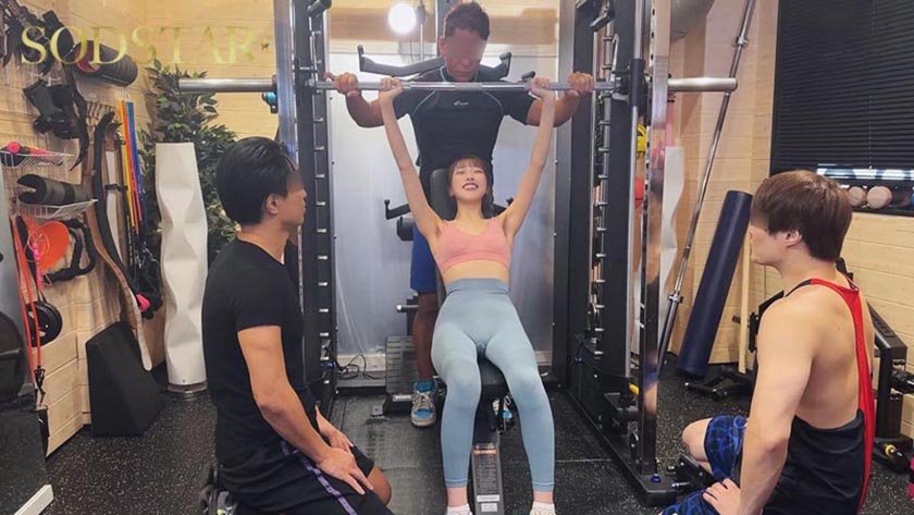 「筋肉触ってもいいですか…？」汗ダクの男臭いマッチョに発情し即雌化。トレーナー達を裏で舐め喰いまくる欲求不満アイドルの実態 天神羽衣12枚目