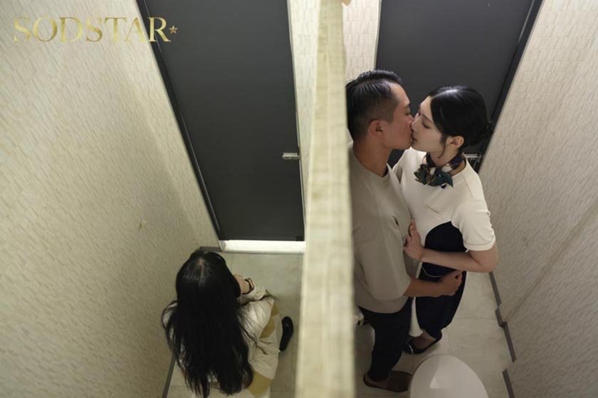 「ばっちりお化粧した私とあの子どっちが良いの？」恋人がメイクアップ中の20分暇そうな付き添い彼氏をフェラ&SEXで顔射させる美容部員 本庄鈴4枚目