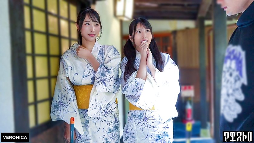 高級旅館で大乱交！住み込みバイトの美女達をやりたい放題エッチしまくる濃厚生中SEX！【しおり/ゆいか/いちか/のかぜ】しおり&ゆいか篇2枚目